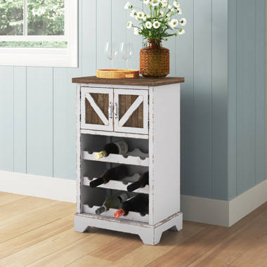 White farmhouse best sale wine cabinet